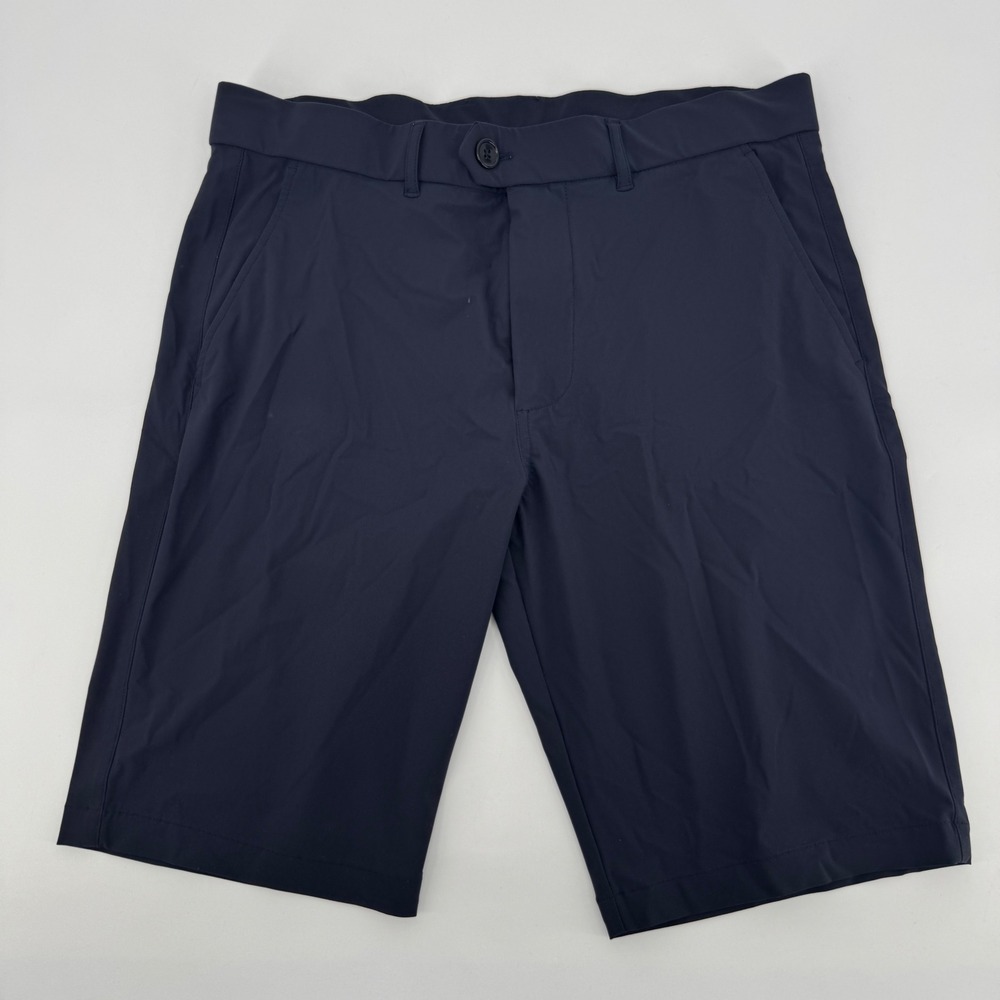 Greyson Mens Montauk Golf Shorts Navy Blue Performance Stretch Size 32
